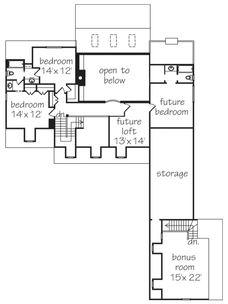 Crabapple Cottage Alternate Upper Floor