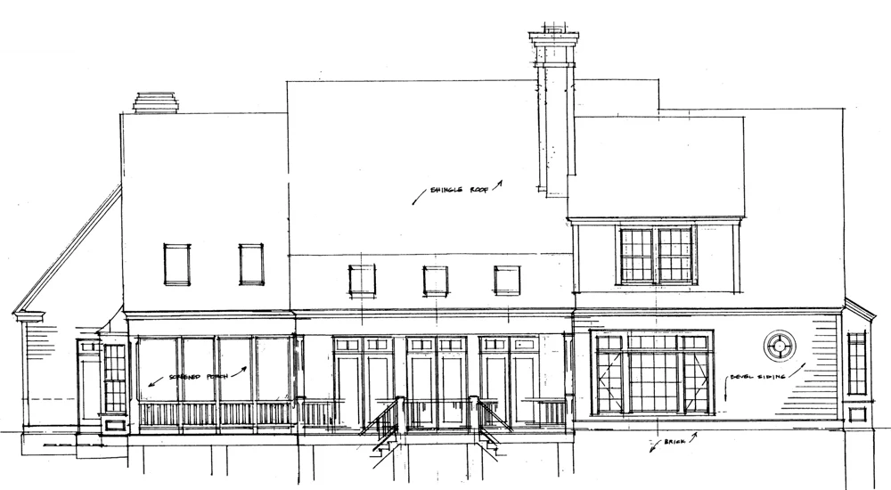 Crabapple Cottage Alternate Rear Elevation