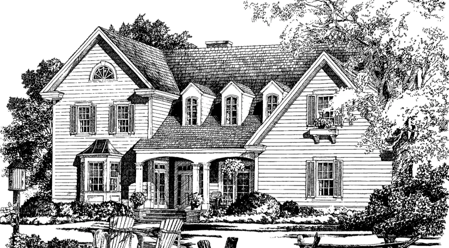Brookwood Cottage Front Rendering