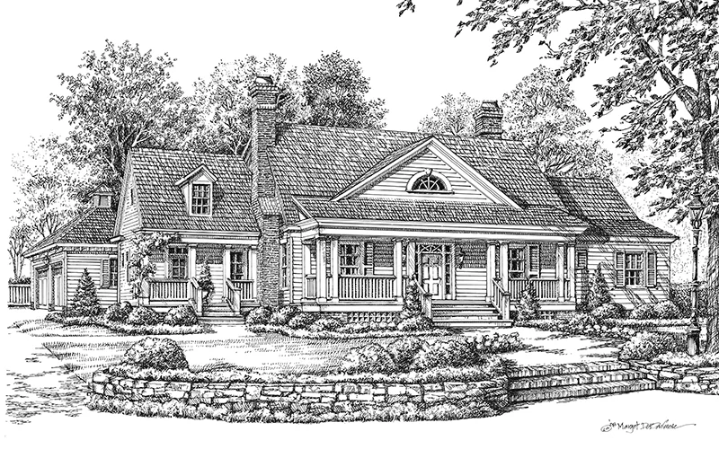 Sand Mountain House Front Rendering