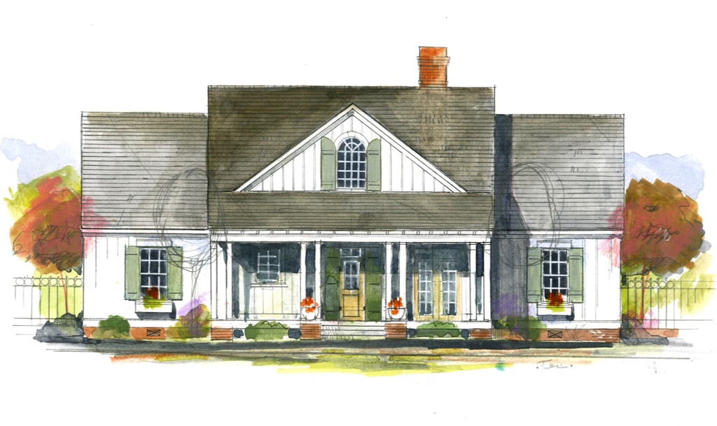 Wisteria Lane Front Color Rendering
