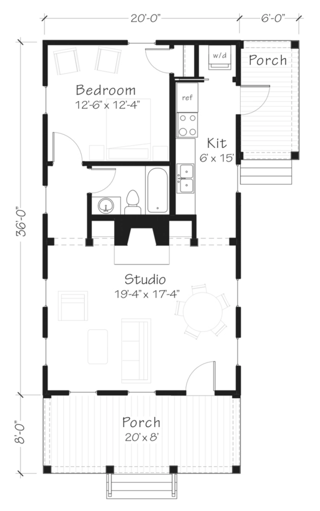 Guest Cottage Floor Plan