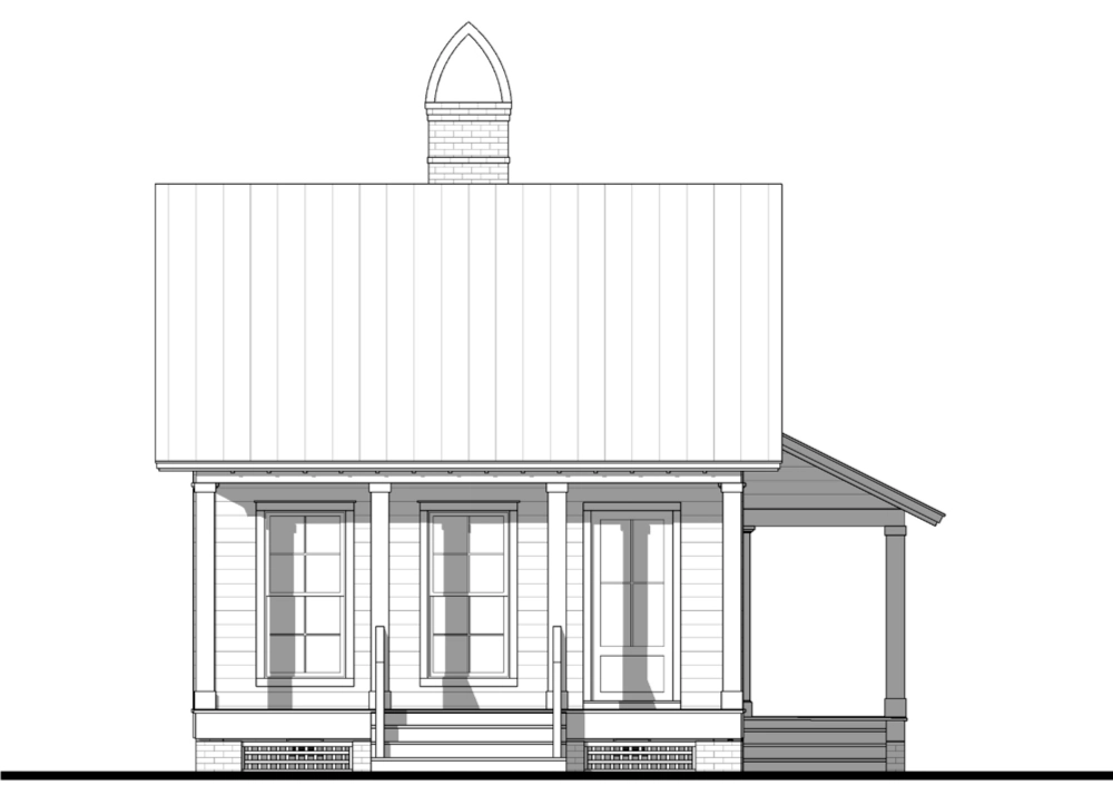 Guest Cottage - Front Elevation