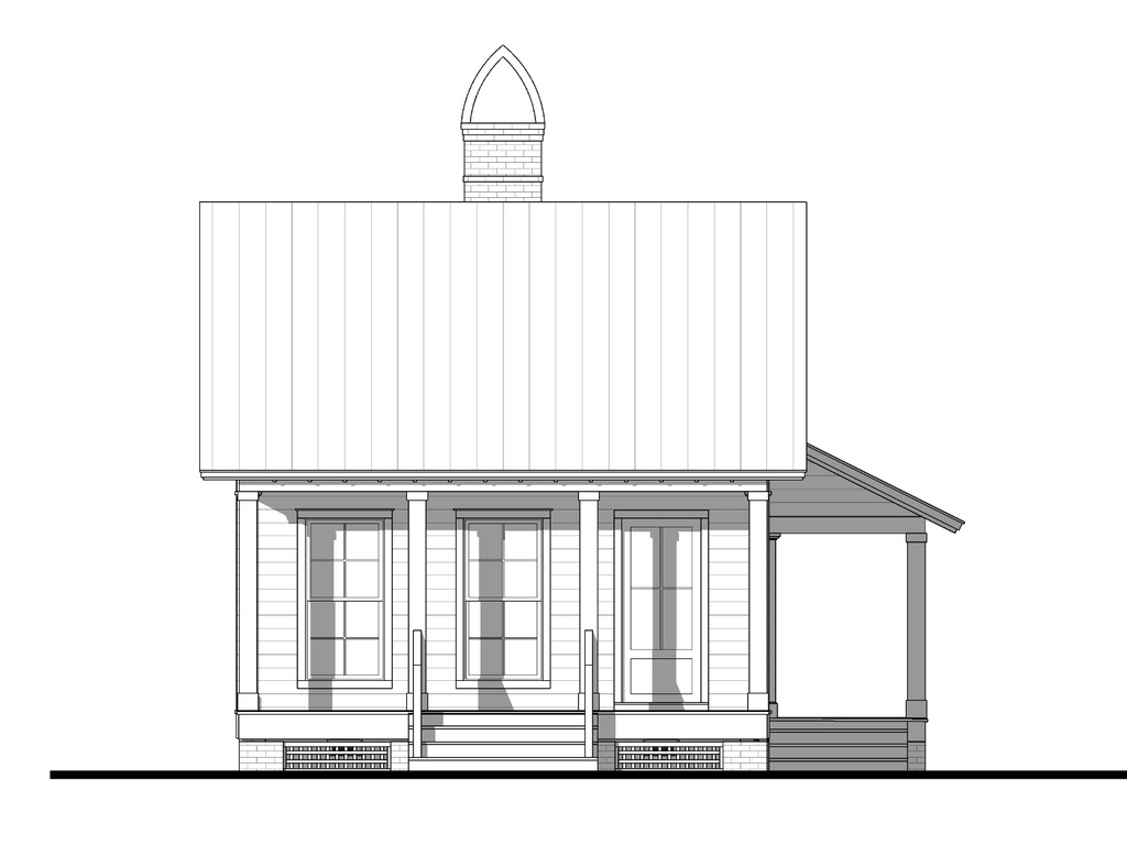 Guest Cottage - Front Elevation