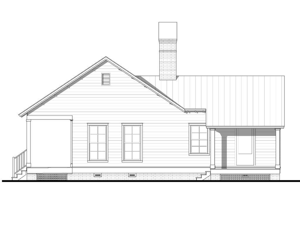 Guest Cottage - Right Elevation
