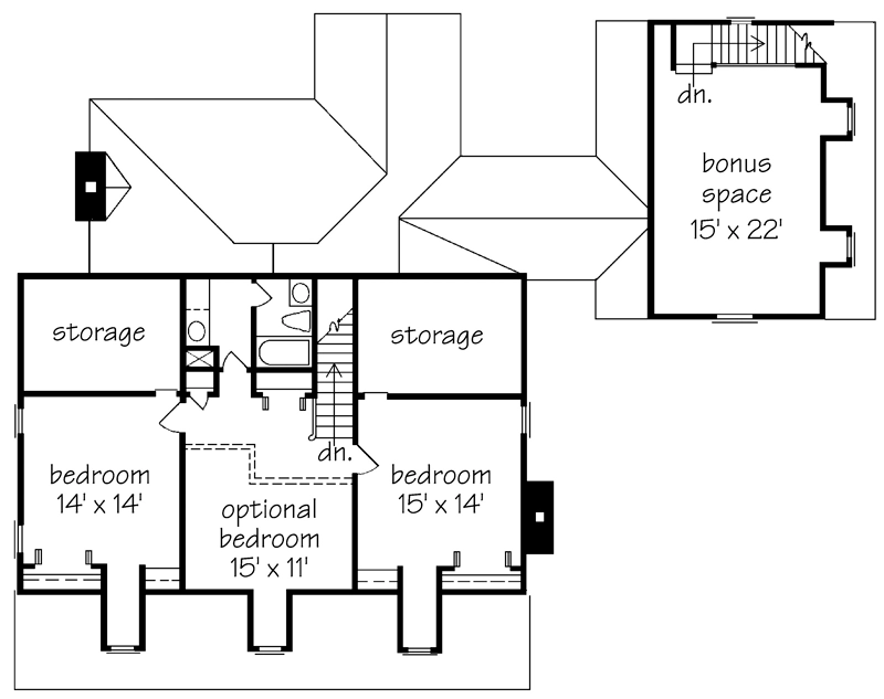 Louisiana Garden Cottage Upper Floor