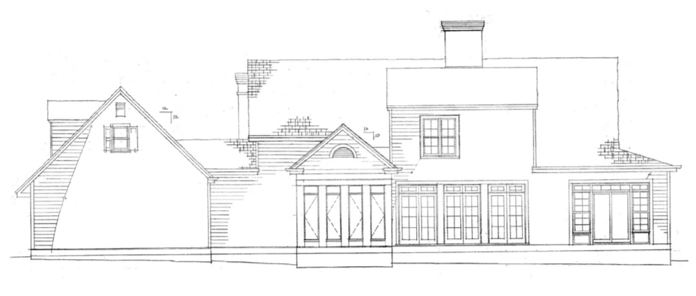 Lanier Farmhouse Rear Elevation