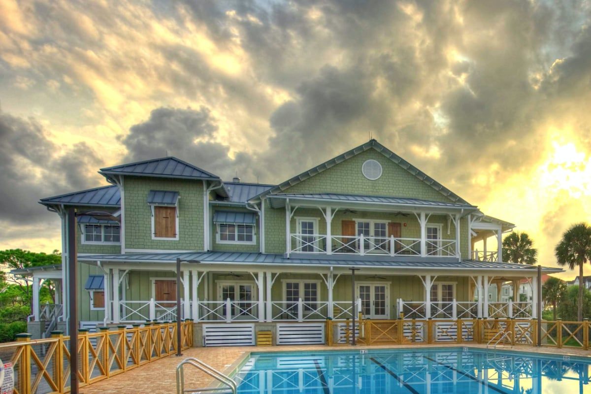 Clubhouse and Pool Photograph