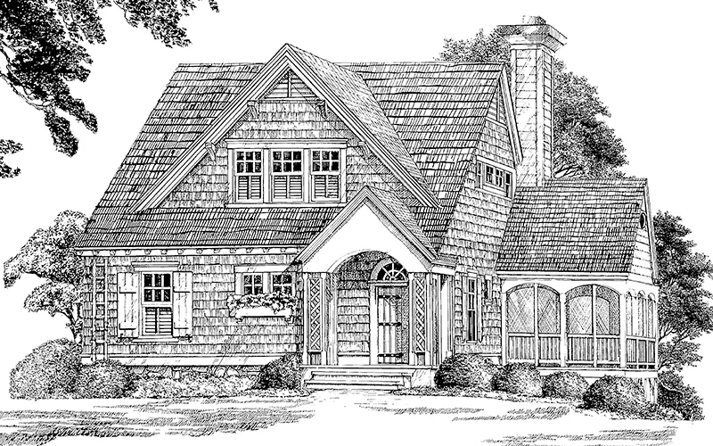 Wisteria Cottage Front Rendering