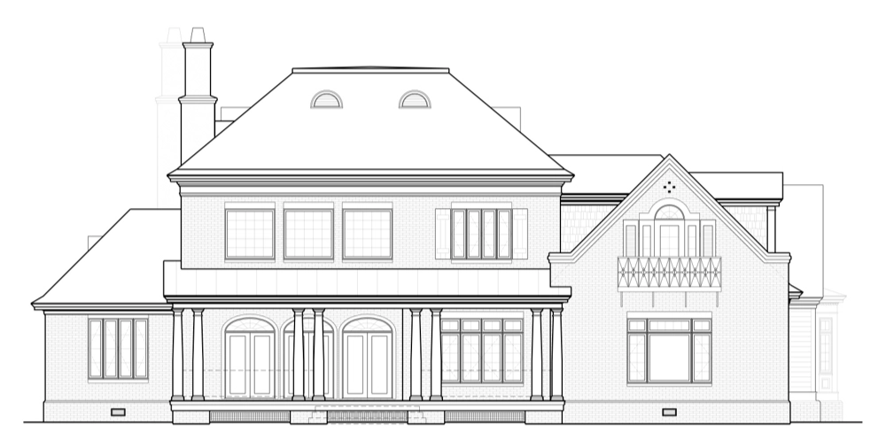 Amelia Place Rear Elevation