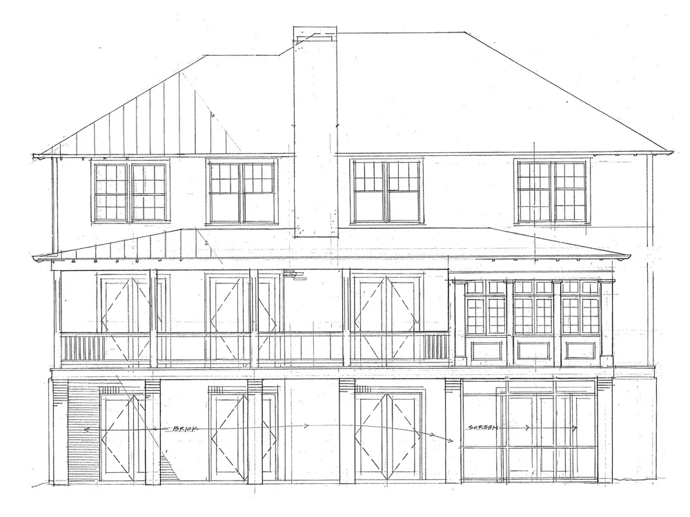 2006 Cooking Light Fit House Rear Elevation