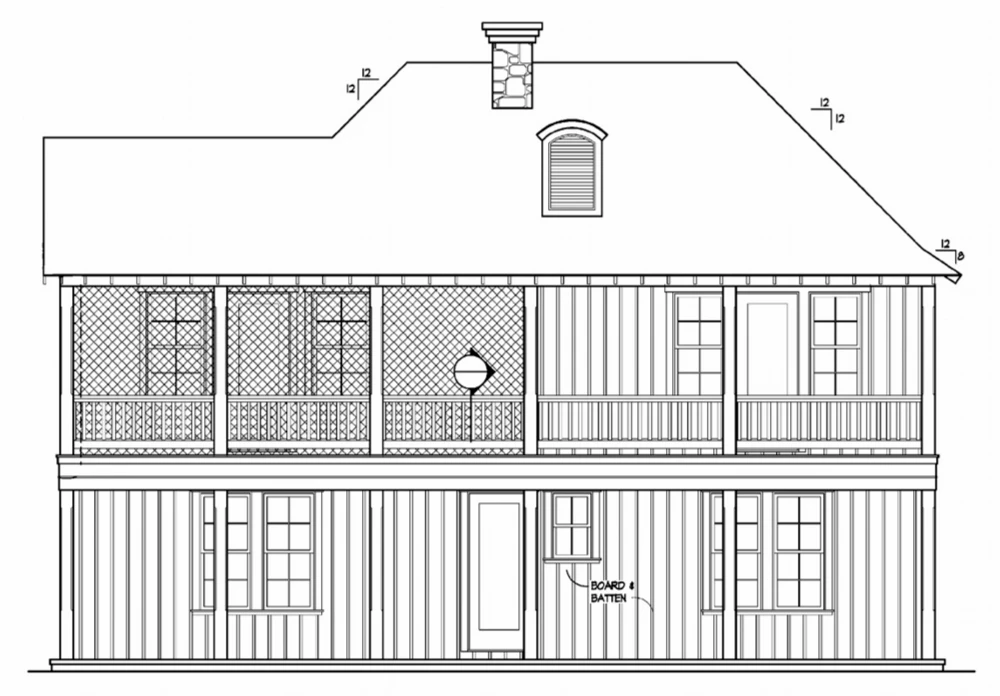 Spincaster Cottage Rear Elevation