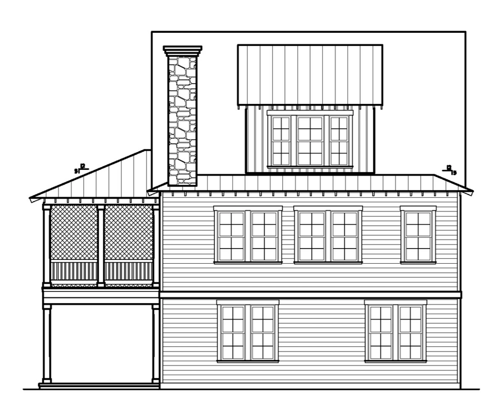 Skitter Creek Cottage Rear Elevation