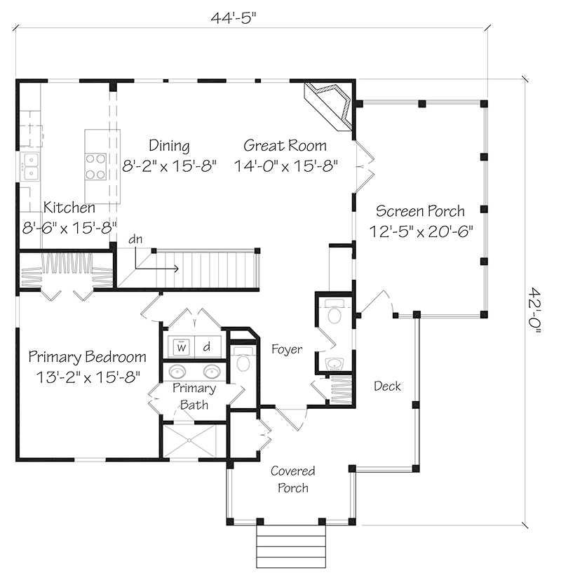 Bucketmouth Bungalow Main Floor