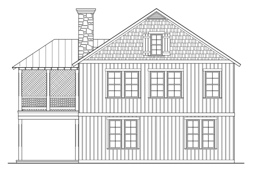 Bucketmouth Bungalow Rear Elevation