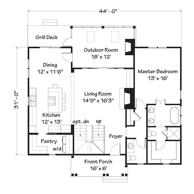 May Isle Cottage - Main Floor Plan