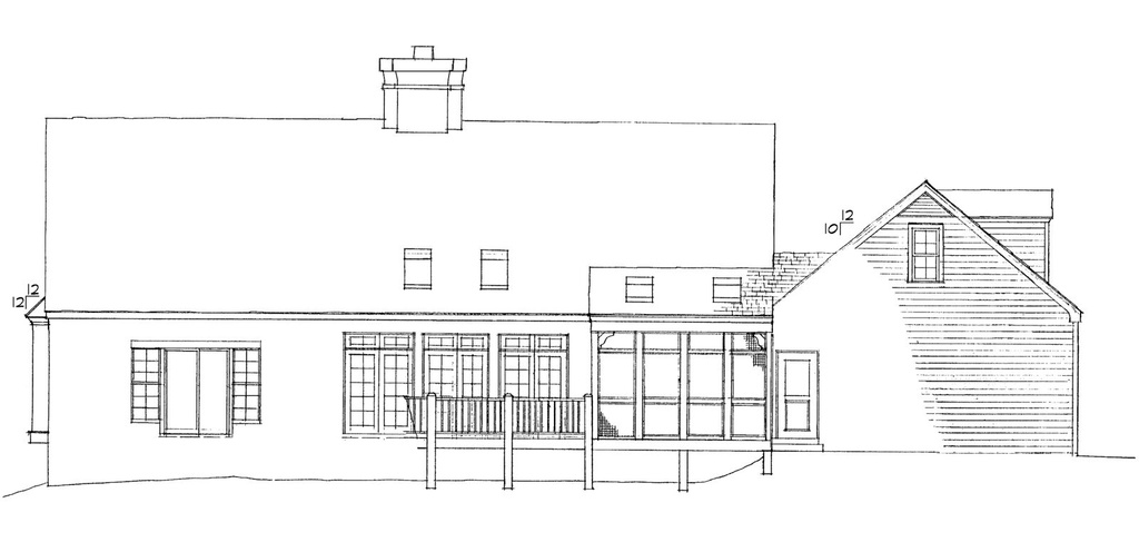 Peachtree Cottage Rear Elevation