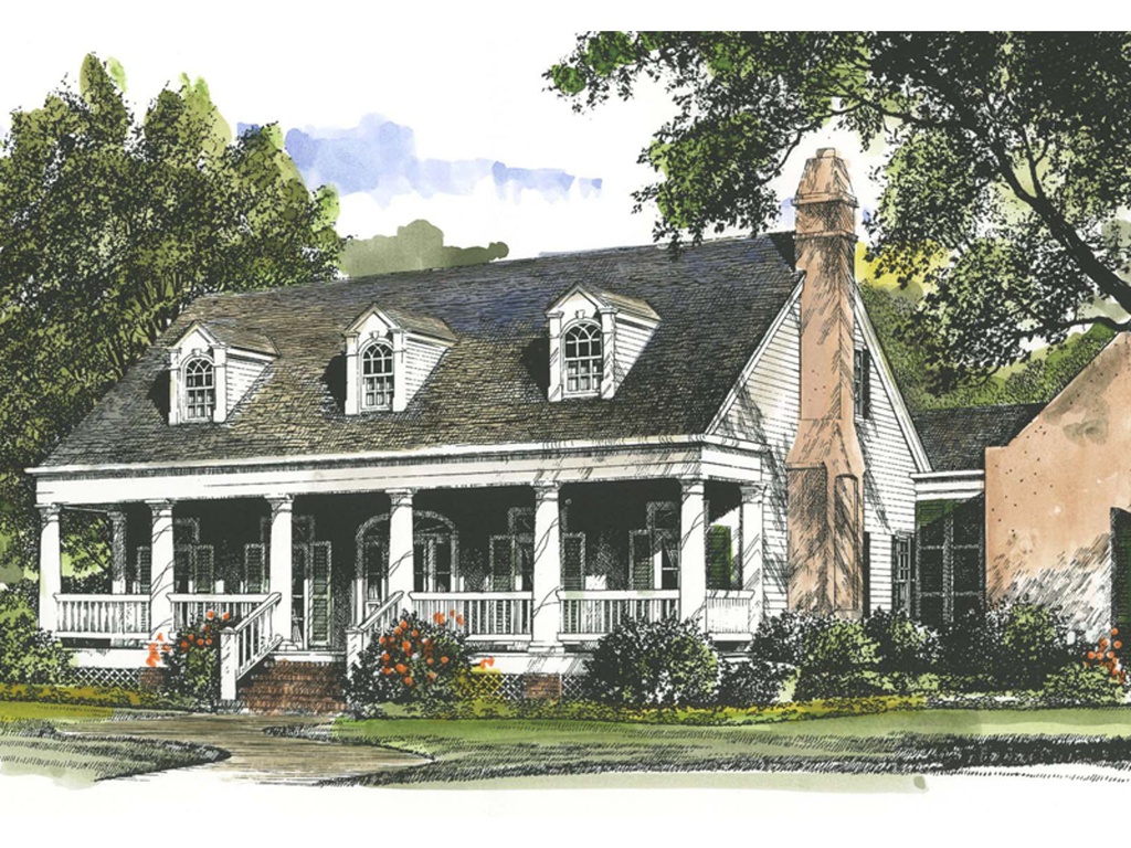 Louisiana Garden Cottage House Plans, Southern Creole House Plans